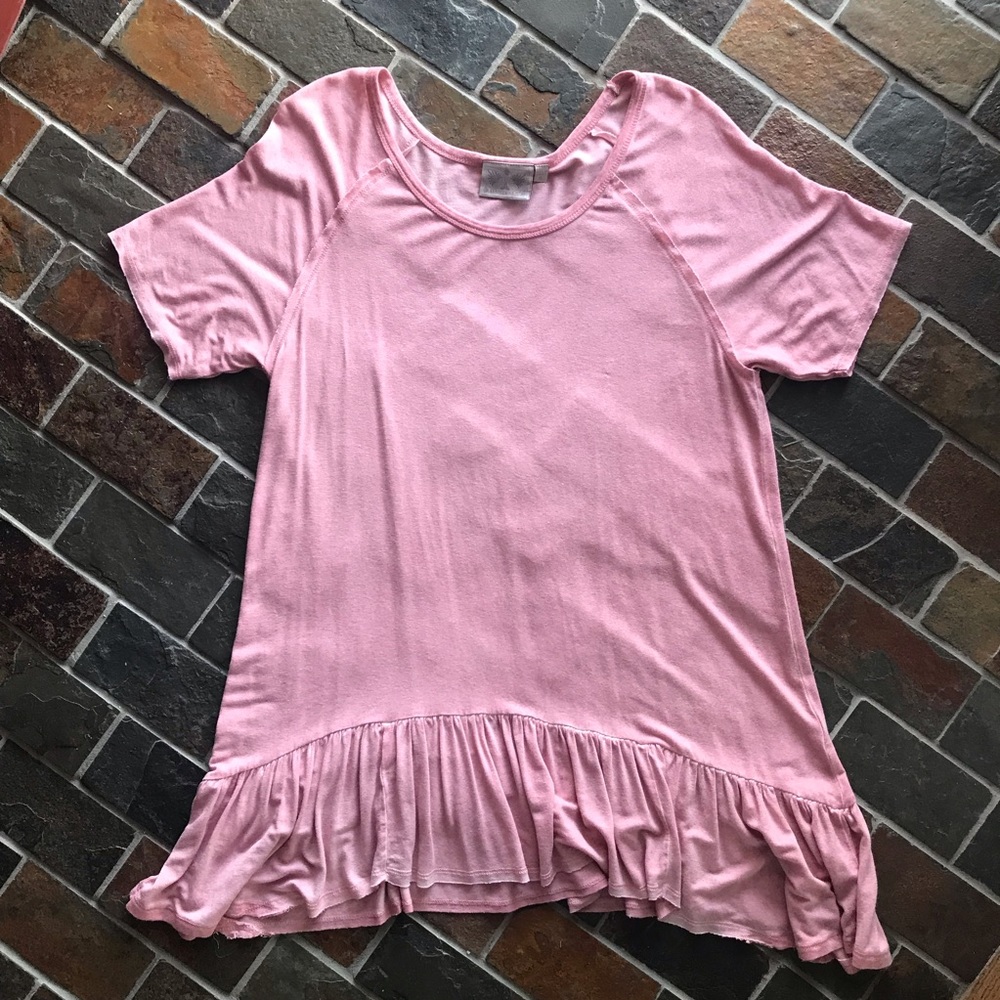 Dantelle oil dyed ruffle peplum top